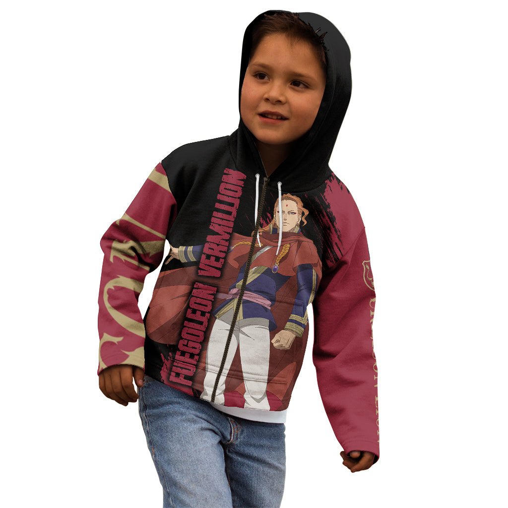 Crimson Lion Fuegoleon Vermillion Kid Hoodie Black Clover