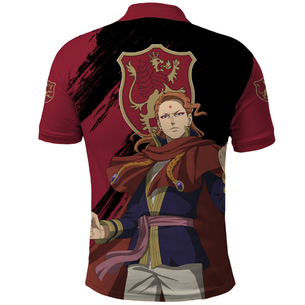 Crimson Lion Fuegoleon Vermillion Polo Shirt Black Clover