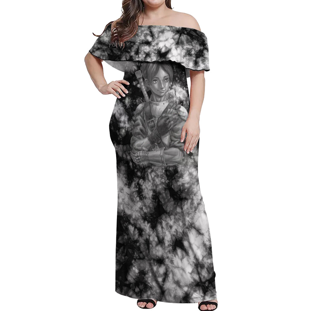 Judeau Berserk Off Shoulder Maxi Dress Grunge Style