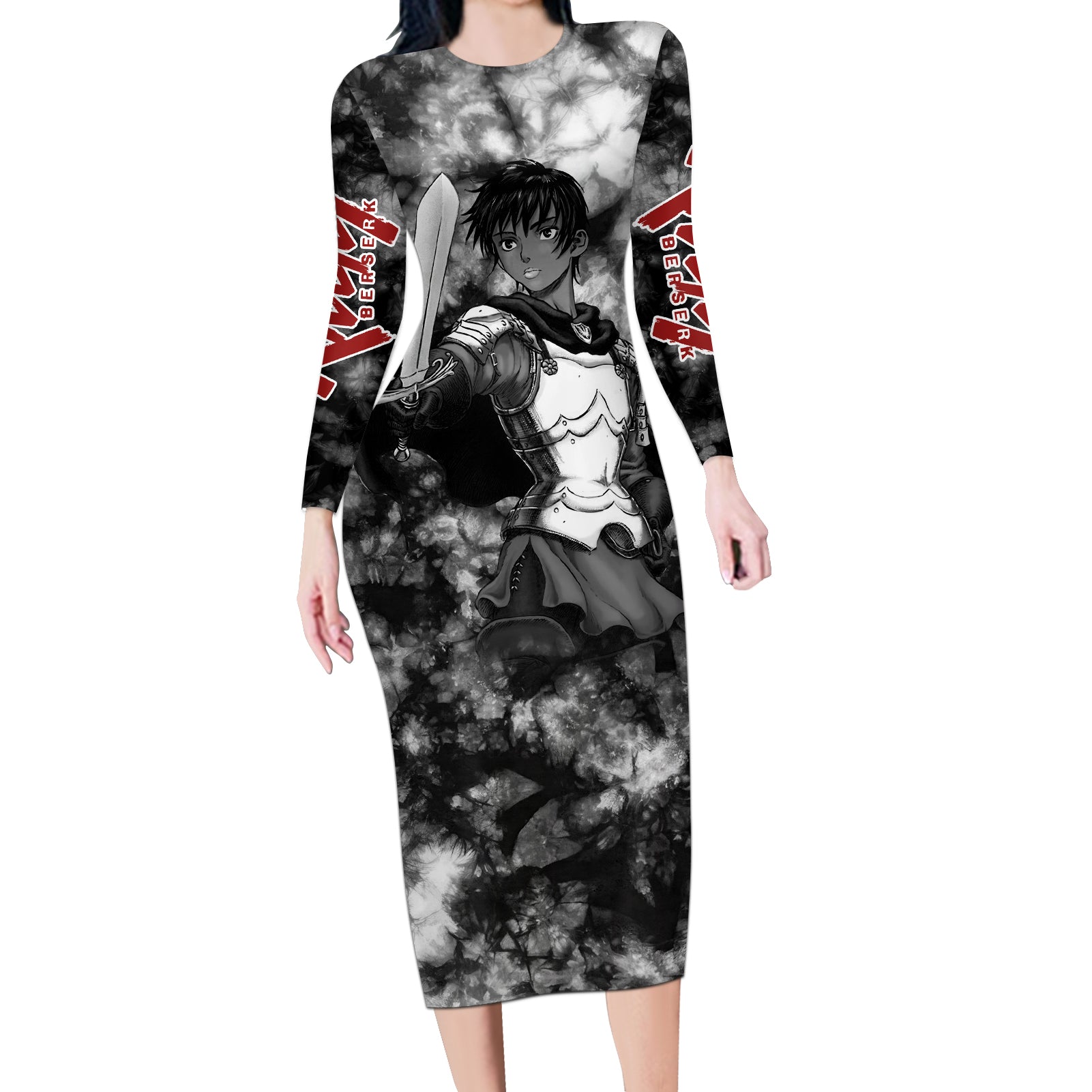 Casca Berserk Long Sleeve Bodycon Dress Casca Berserk