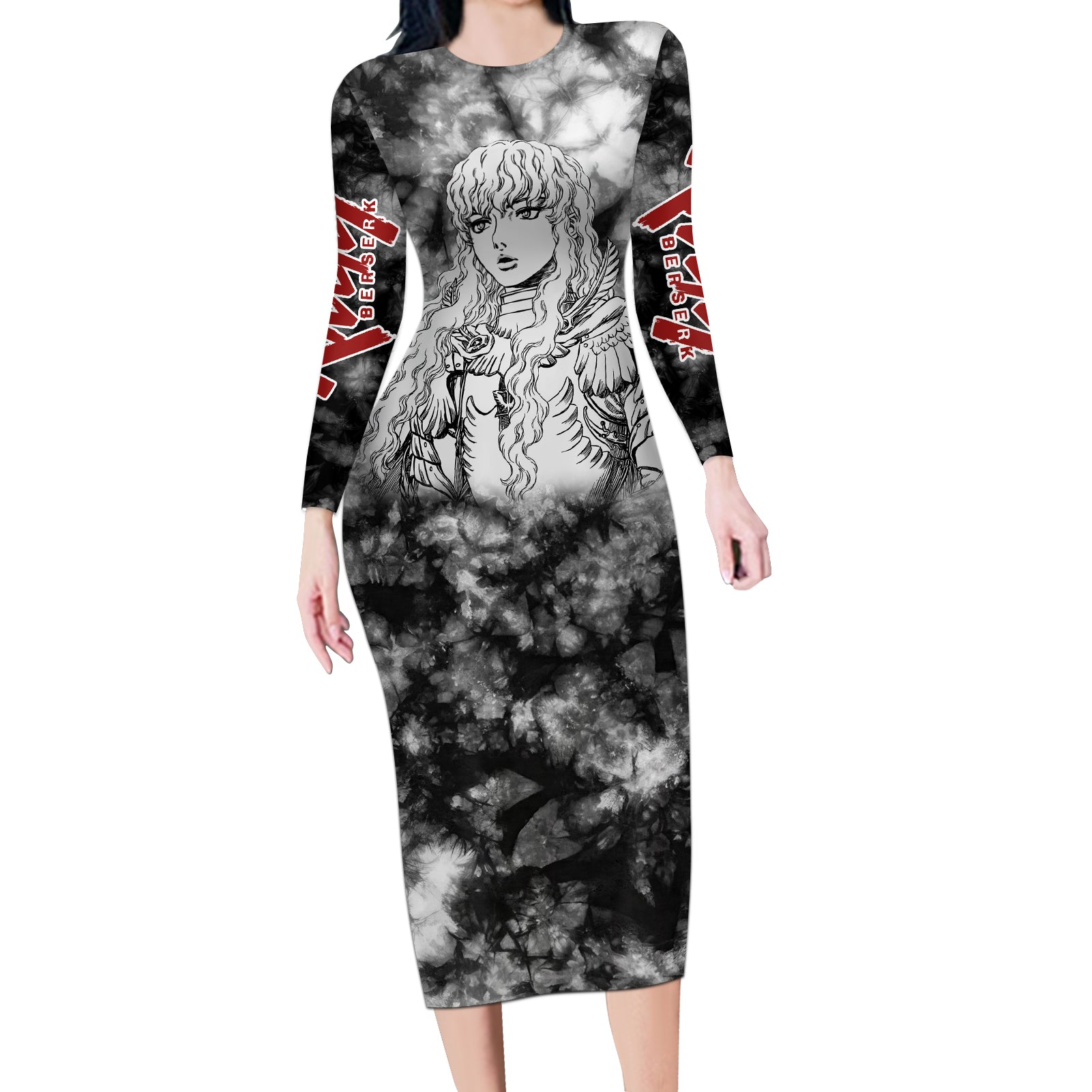 Griffith Berserk Long Sleeve Bodycon Dress Grunge Style