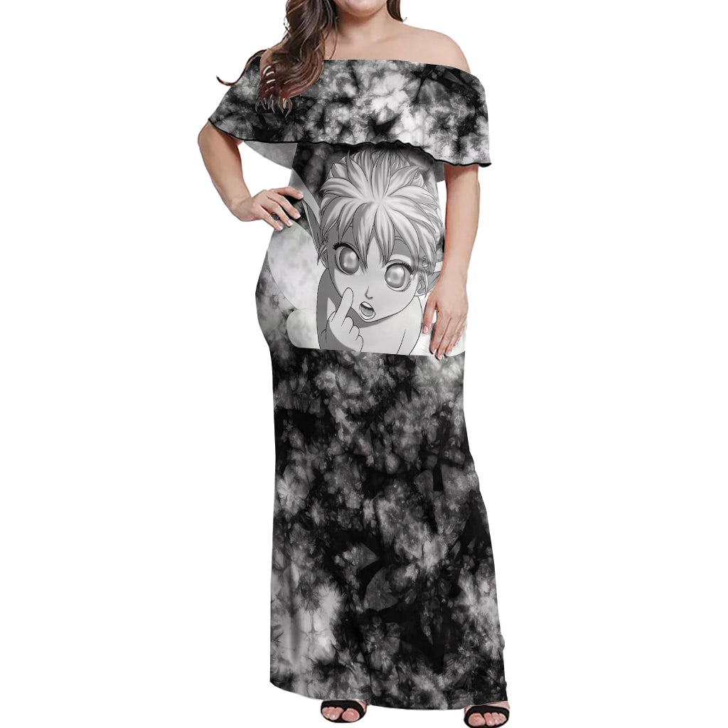 Puck Berserk Off Shoulder Maxi Dress Grunge Style