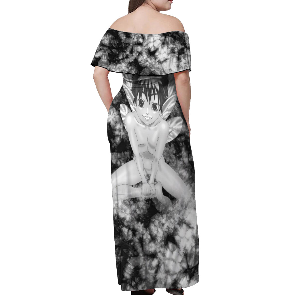 Puck Berserk Off Shoulder Maxi Dress Grunge Style