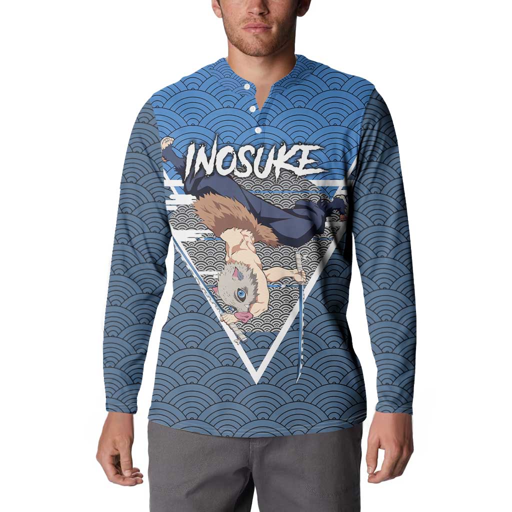 Inosuke - Demon Slayer Button Sweatshirt Anime Japan Art Style