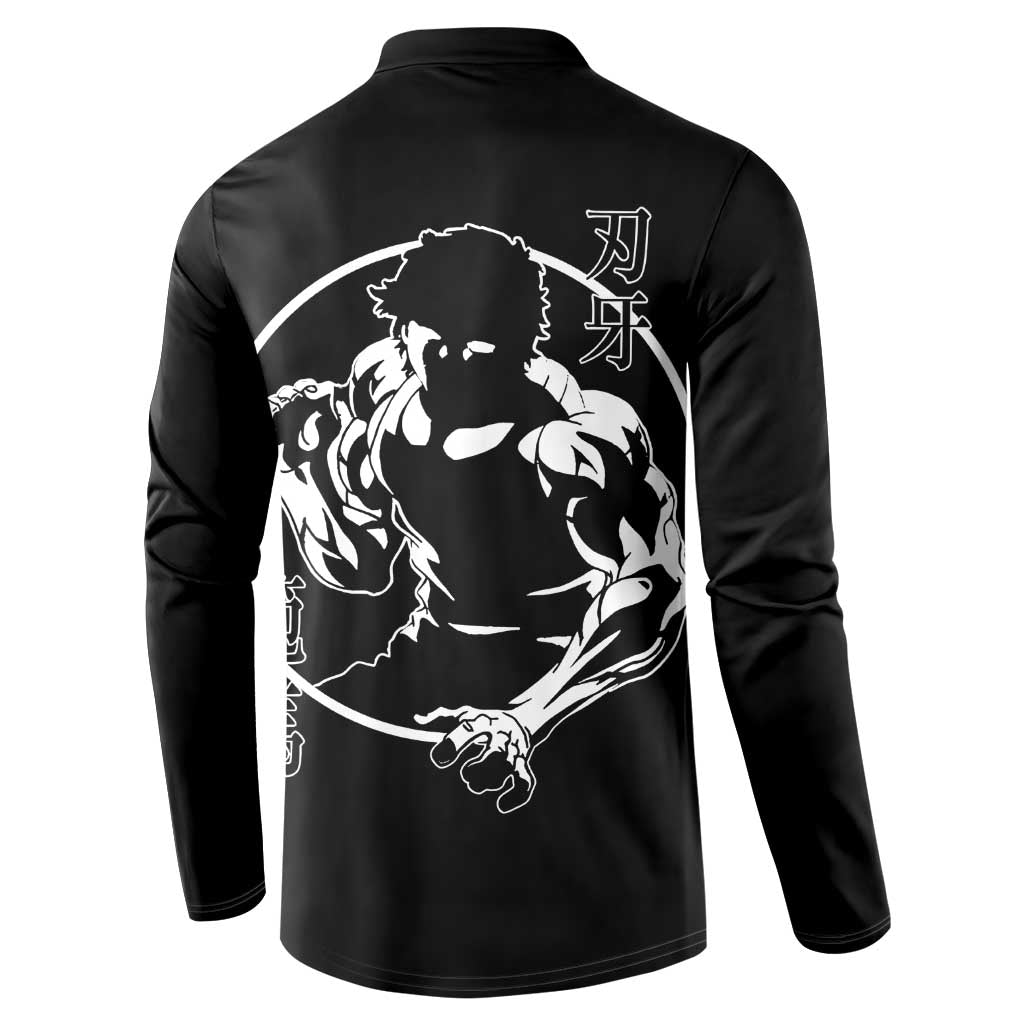 Baki Hanma-Baki Hanma Button Sweatshirt Anime Style