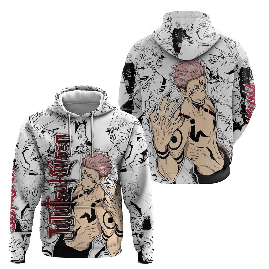 Sukuna - Jujutsu Kaisen Hoodie Pattern Anime Mix Manga Style