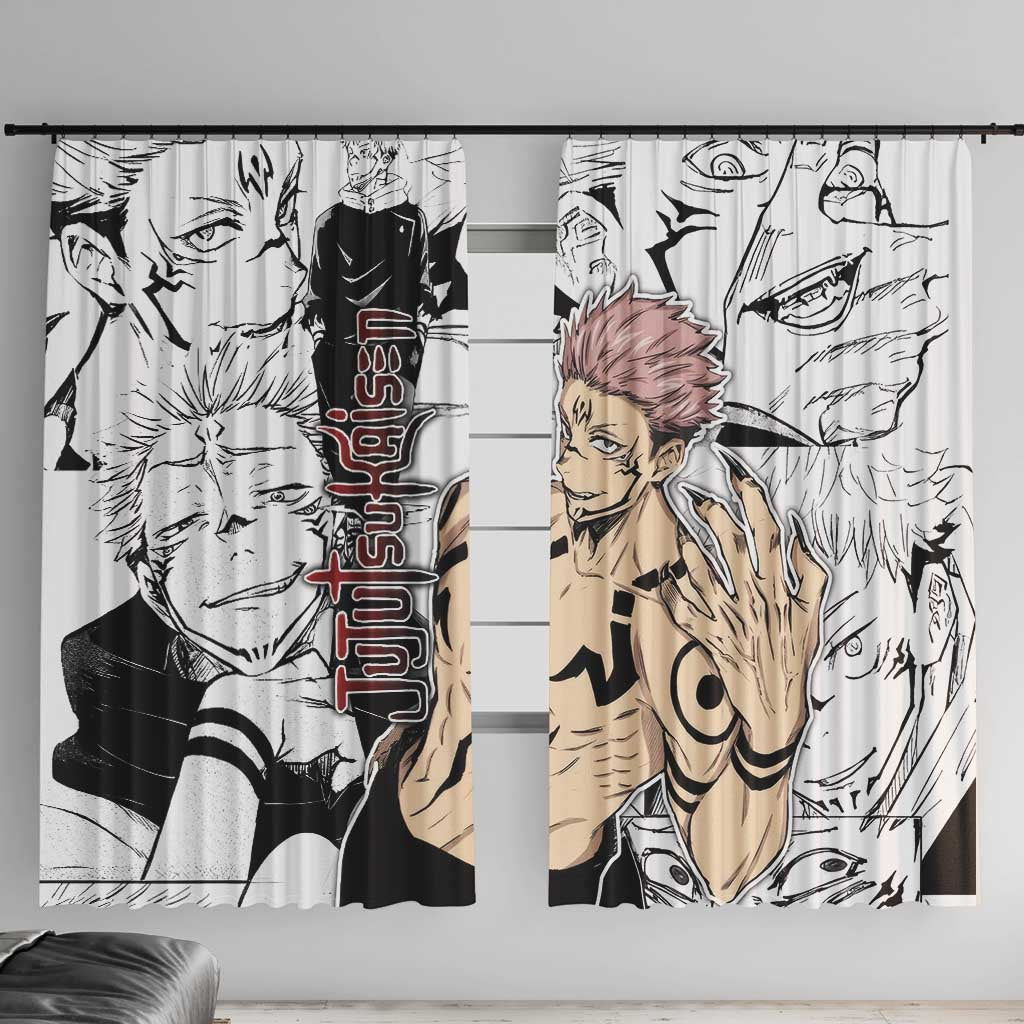 Sukuna - Jujutsu Kaisen Window Curtain Pattern Anime Mix Manga Style