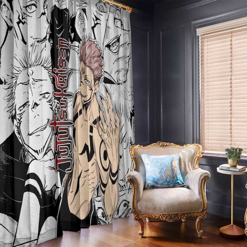 Sukuna - Jujutsu Kaisen Window Curtain Pattern Anime Mix Manga Style