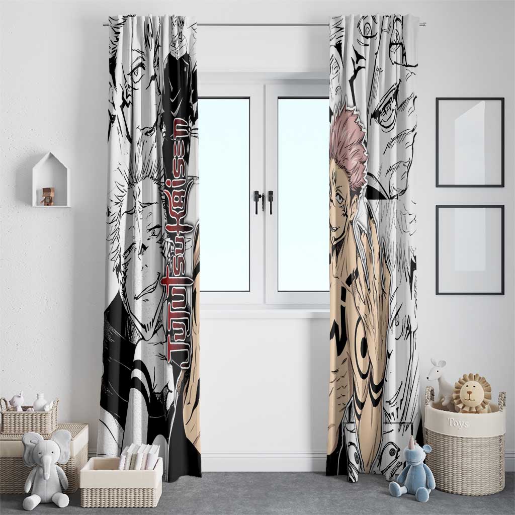 Sukuna - Jujutsu Kaisen Window Curtain Pattern Anime Mix Manga Style