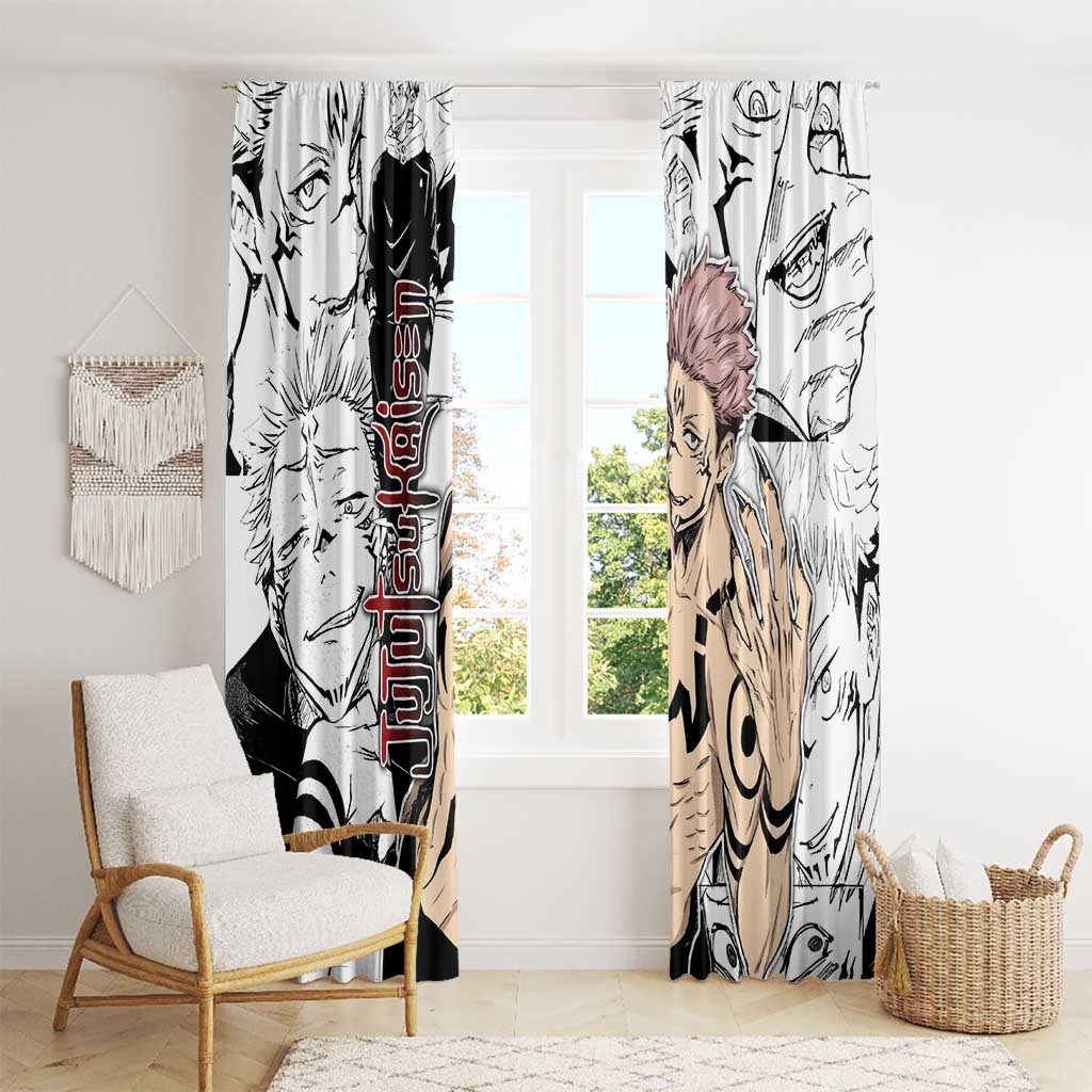 Sukuna - Jujutsu Kaisen Window Curtain Pattern Anime Mix Manga Style