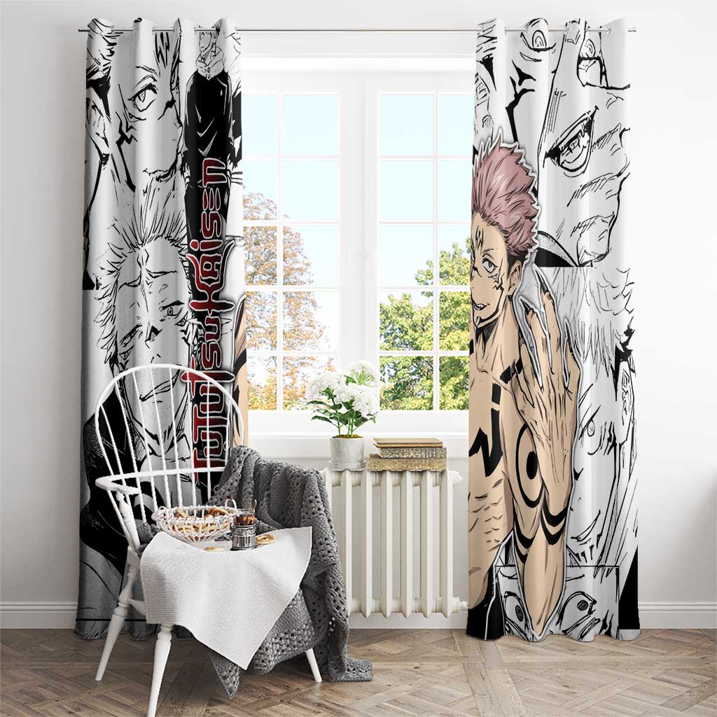 Sukuna - Jujutsu Kaisen Window Curtain Pattern Anime Mix Manga Style