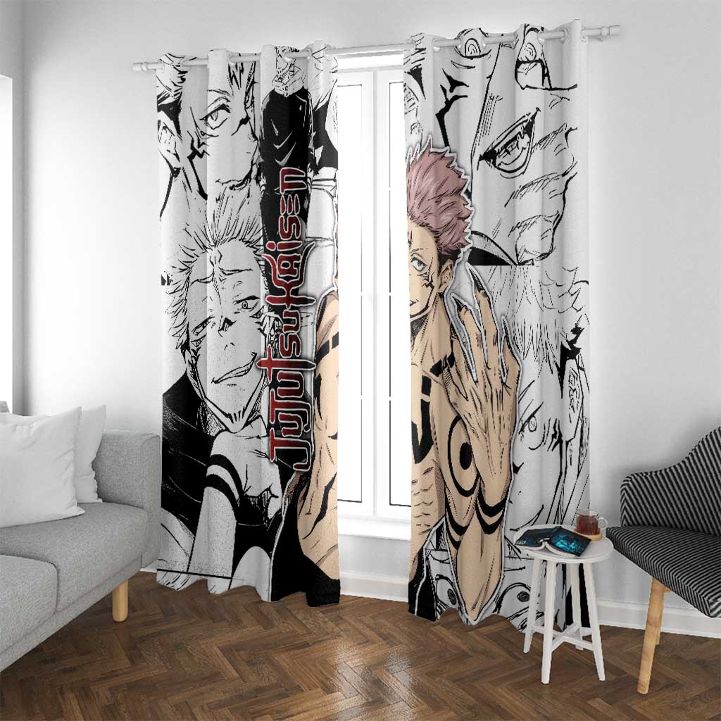 Sukuna - Jujutsu Kaisen Window Curtain Pattern Anime Mix Manga Style