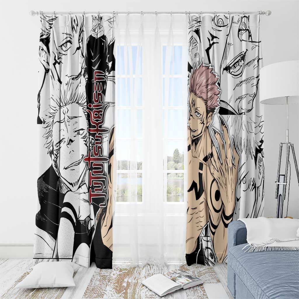 Sukuna - Jujutsu Kaisen Window Curtain Pattern Anime Mix Manga Style