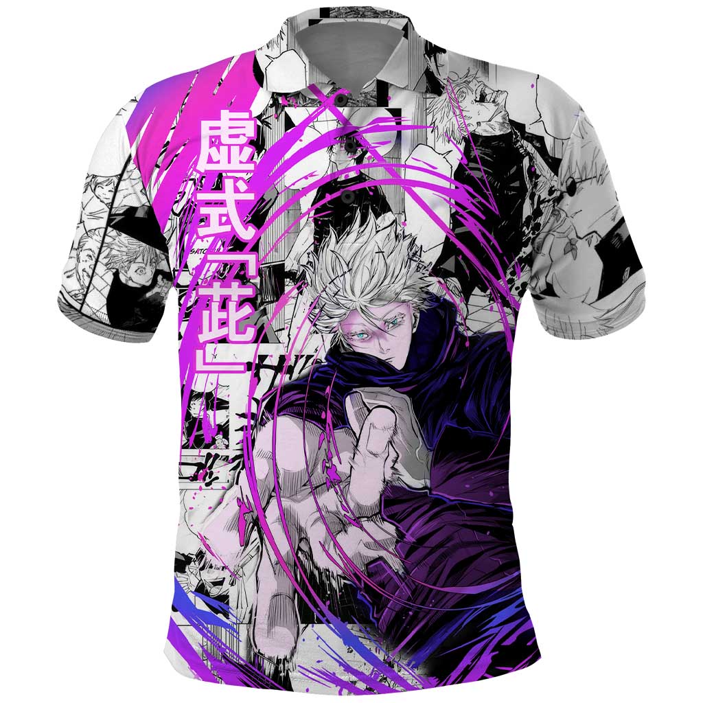 Gojo Satoru - Jujutsu Kaisen Polo Shirt Pattern Anime Mix Manga Style