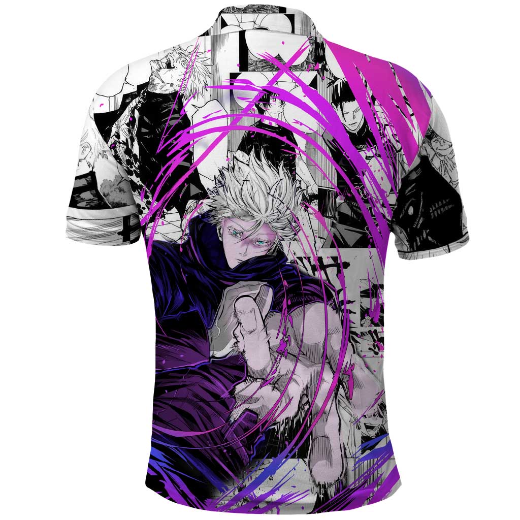 Gojo Satoru - Jujutsu Kaisen Polo Shirt Pattern Anime Mix Manga Style