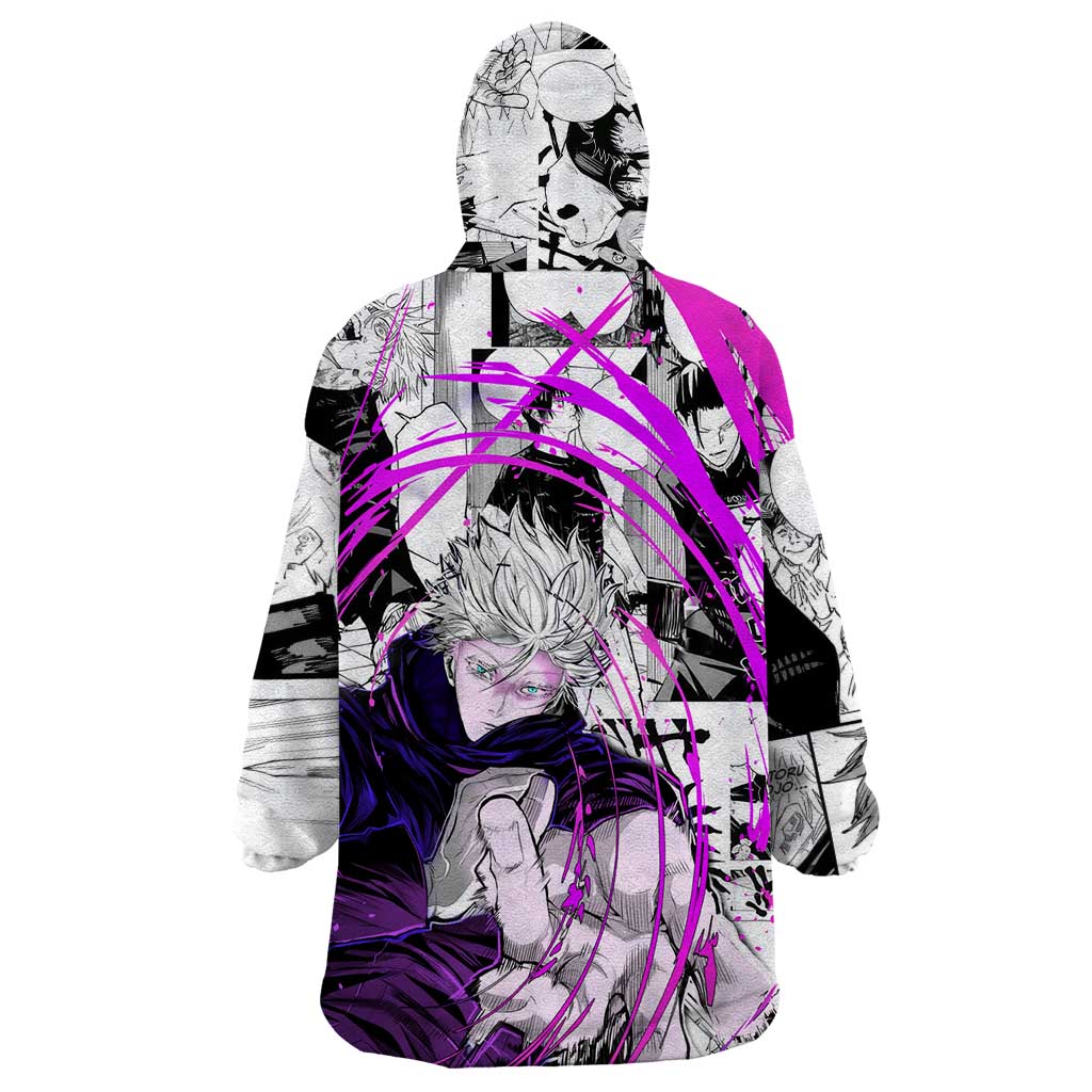 Gojo Satoru - Jujutsu Kaisen Wearable Blanket Hoodie Pattern Anime Mix Manga Style
