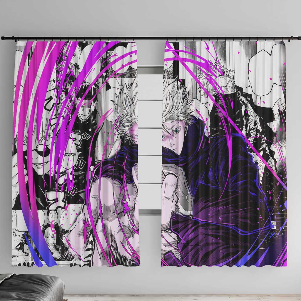 Gojo Satoru - Jujutsu Kaisen Window Curtain Pattern Anime Mix Manga Style