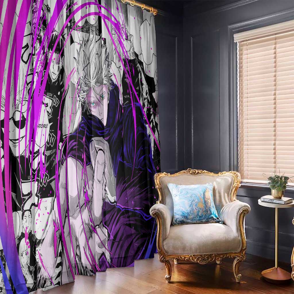 Gojo Satoru - Jujutsu Kaisen Window Curtain Pattern Anime Mix Manga Style