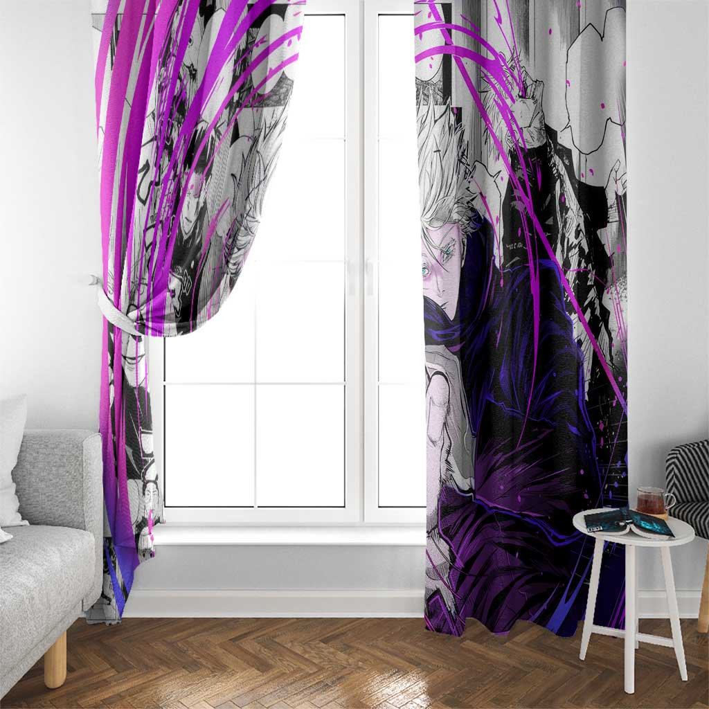 Gojo Satoru - Jujutsu Kaisen Window Curtain Pattern Anime Mix Manga Style