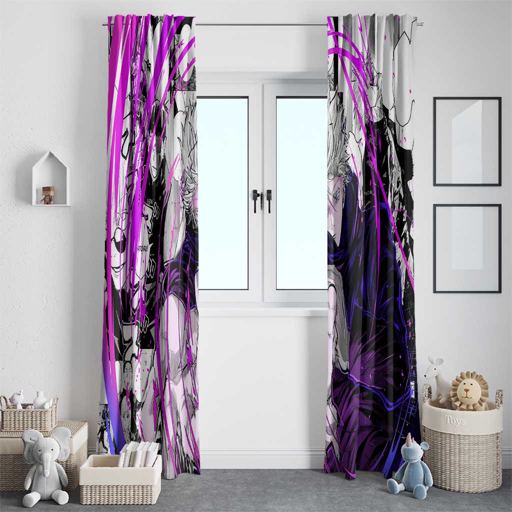 Gojo Satoru - Jujutsu Kaisen Window Curtain Pattern Anime Mix Manga Style