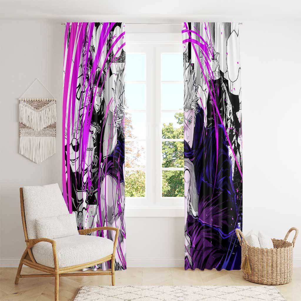 Gojo Satoru - Jujutsu Kaisen Window Curtain Pattern Anime Mix Manga Style