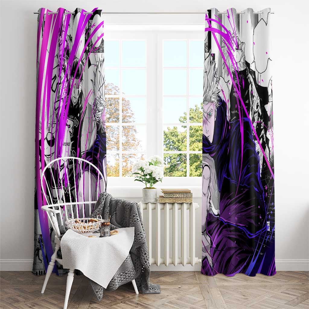 Gojo Satoru - Jujutsu Kaisen Window Curtain Pattern Anime Mix Manga Style