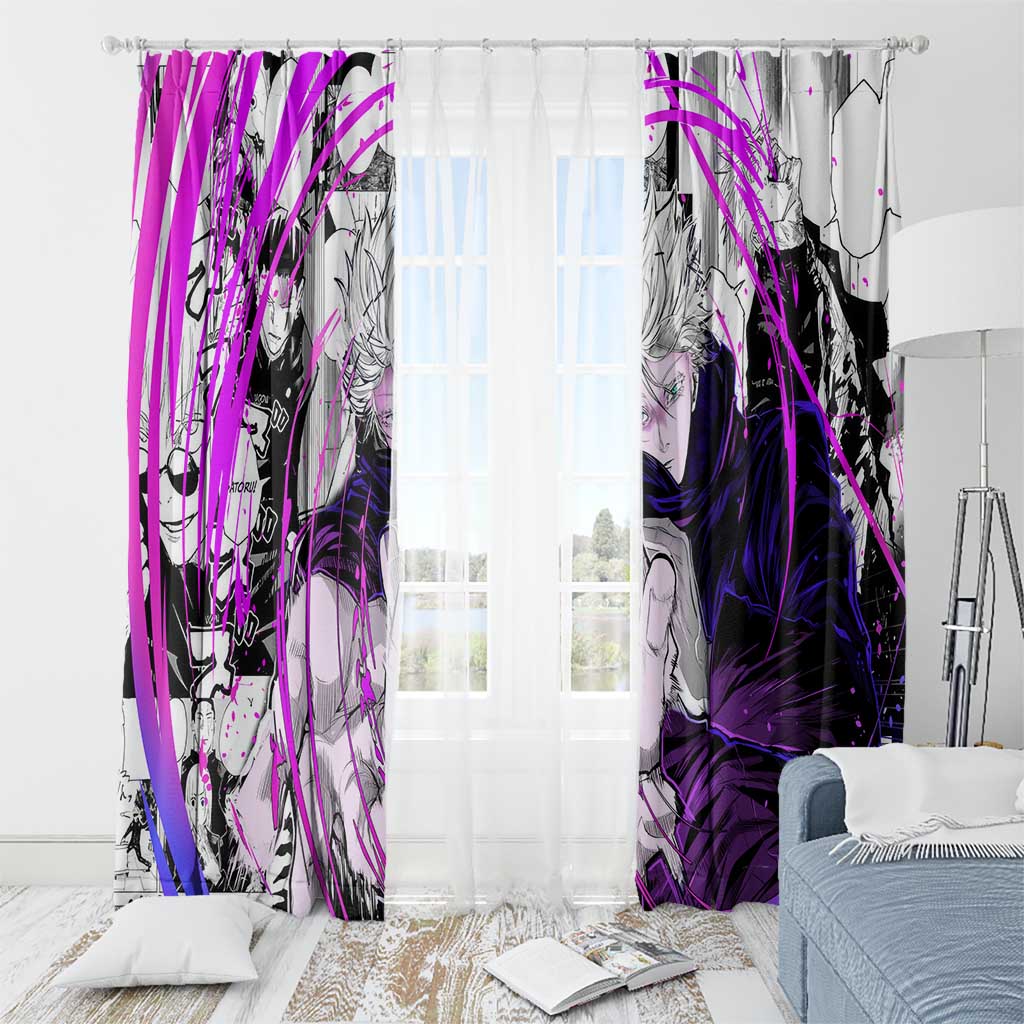 Gojo Satoru - Jujutsu Kaisen Window Curtain Pattern Anime Mix Manga Style