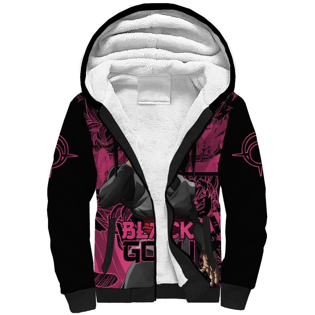 Goku Black Rose - Dragon Ball Sherpa Hoodie Pattern Anime Mix Manga Style