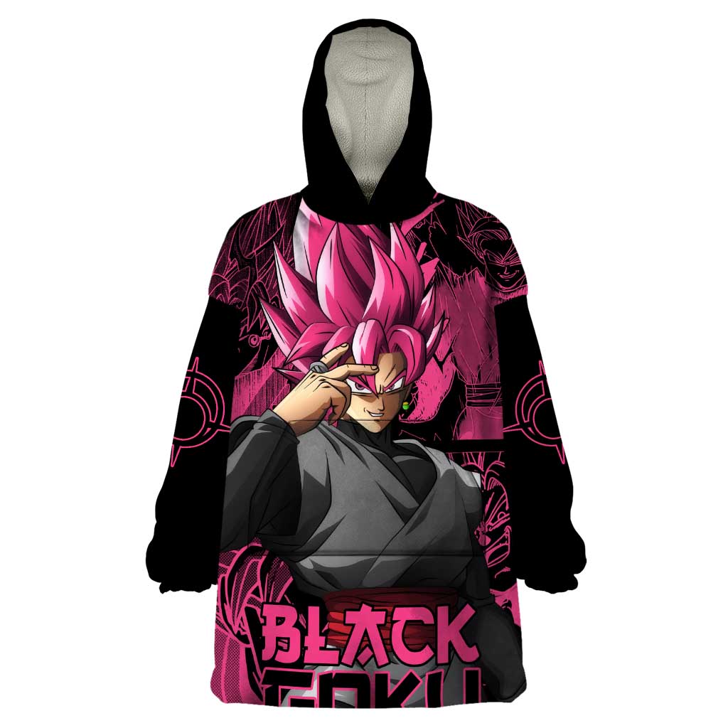 Goku Black Rose - Dragon Ball Wearable Blanket Hoodie Pattern Anime Mix Manga Style