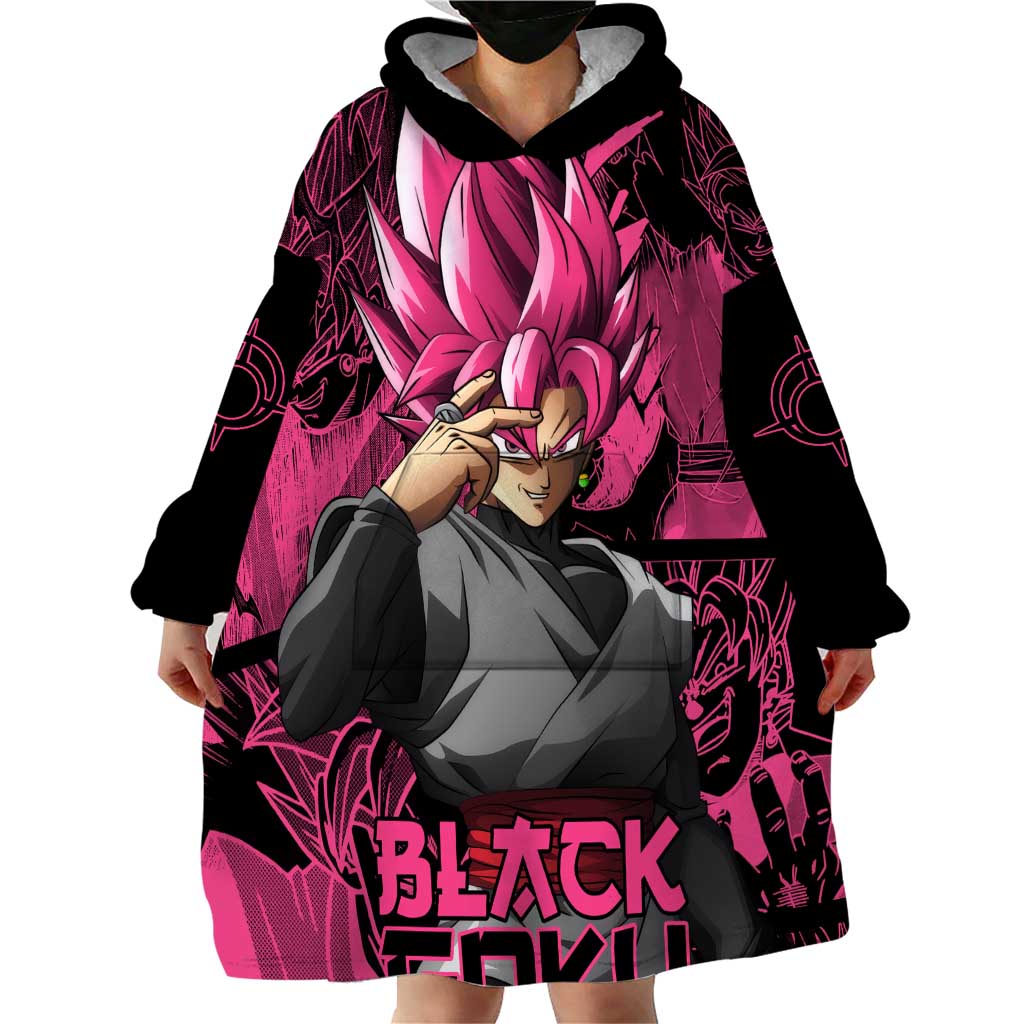 Goku Black Rose - Dragon Ball Wearable Blanket Hoodie Pattern Anime Mix Manga Style
