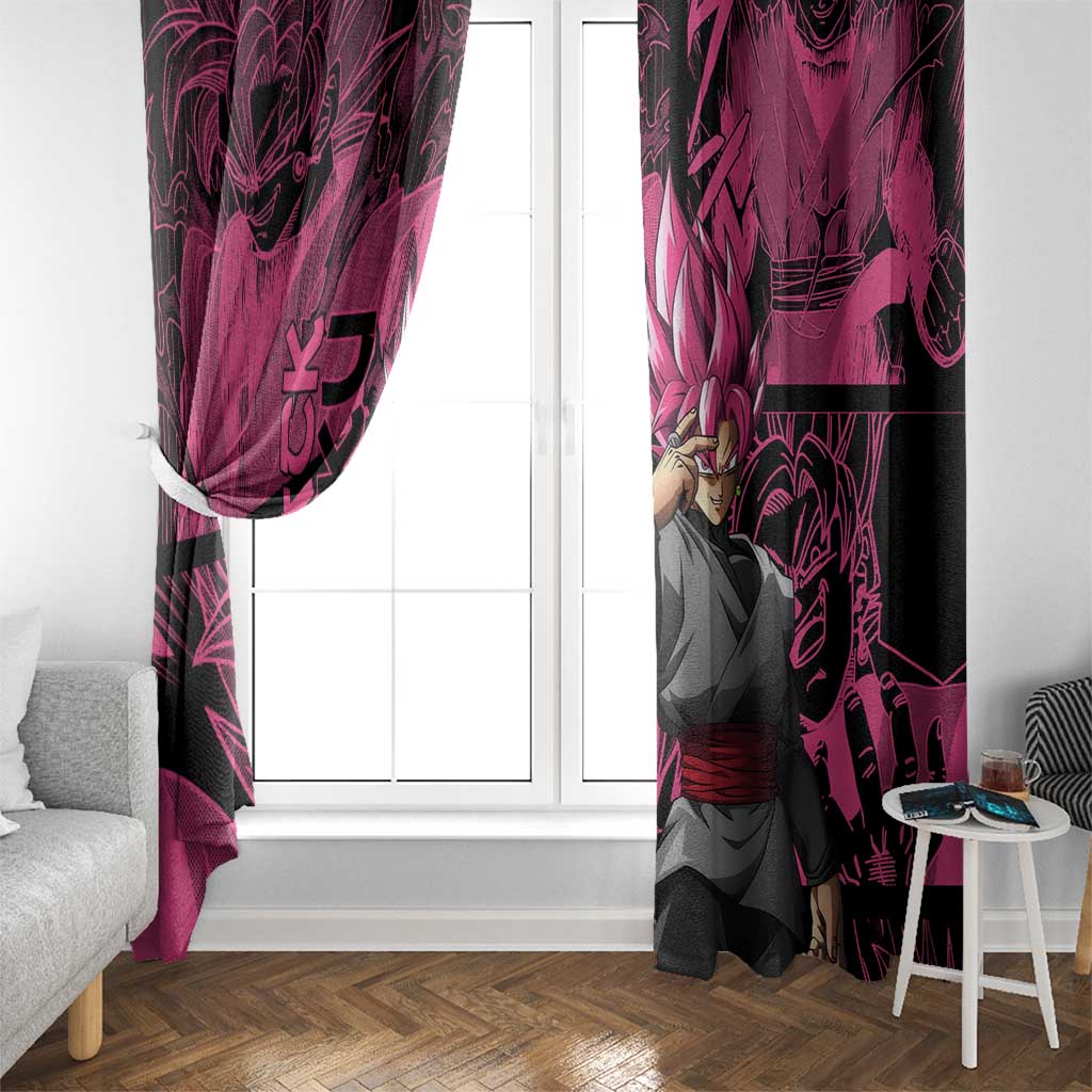 Goku Black Rose - Dragon Ball Window Curtain Pattern Anime Mix Manga Style