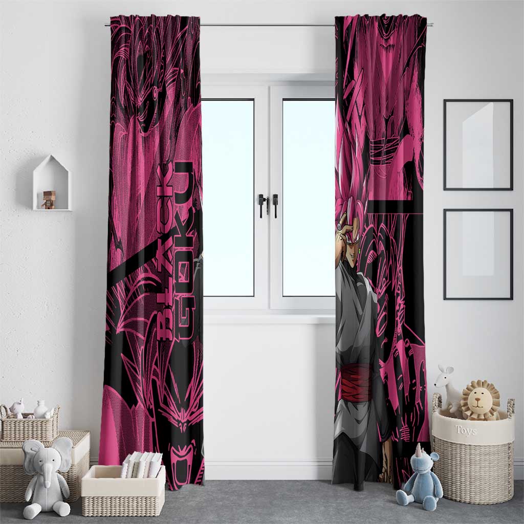 Goku Black Rose - Dragon Ball Window Curtain Pattern Anime Mix Manga Style