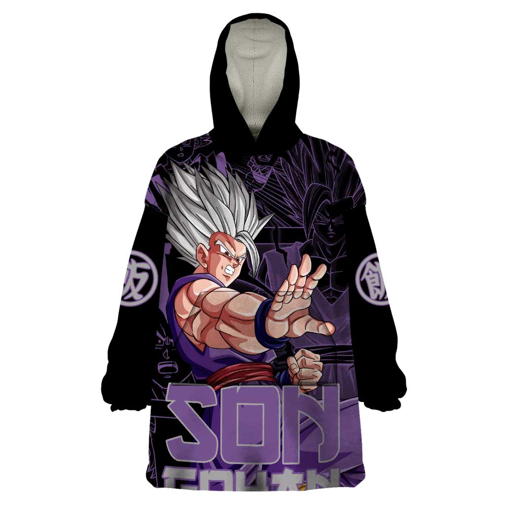 Son Gohan - Dragon Ball Wearable Blanket Hoodie Pattern Anime Mix Manga Style