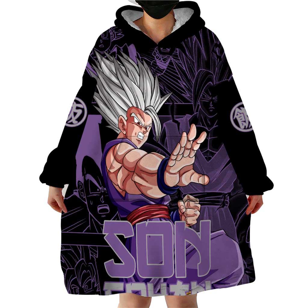 Son Gohan - Dragon Ball Wearable Blanket Hoodie Pattern Anime Mix Manga Style