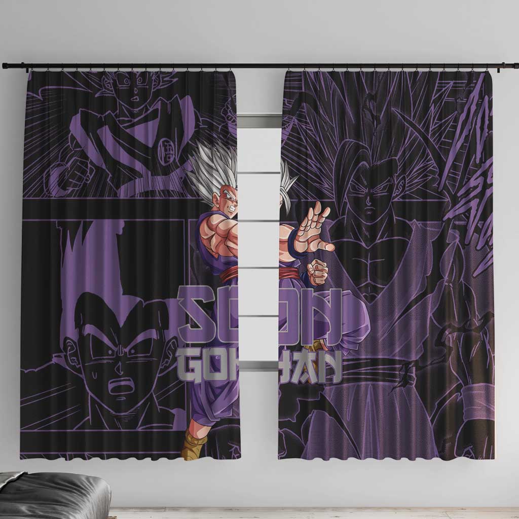 Son Gohan - Dragon Ball Window Curtain Pattern Anime Mix Manga Style