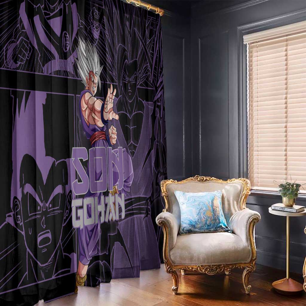 Son Gohan - Dragon Ball Window Curtain Pattern Anime Mix Manga Style