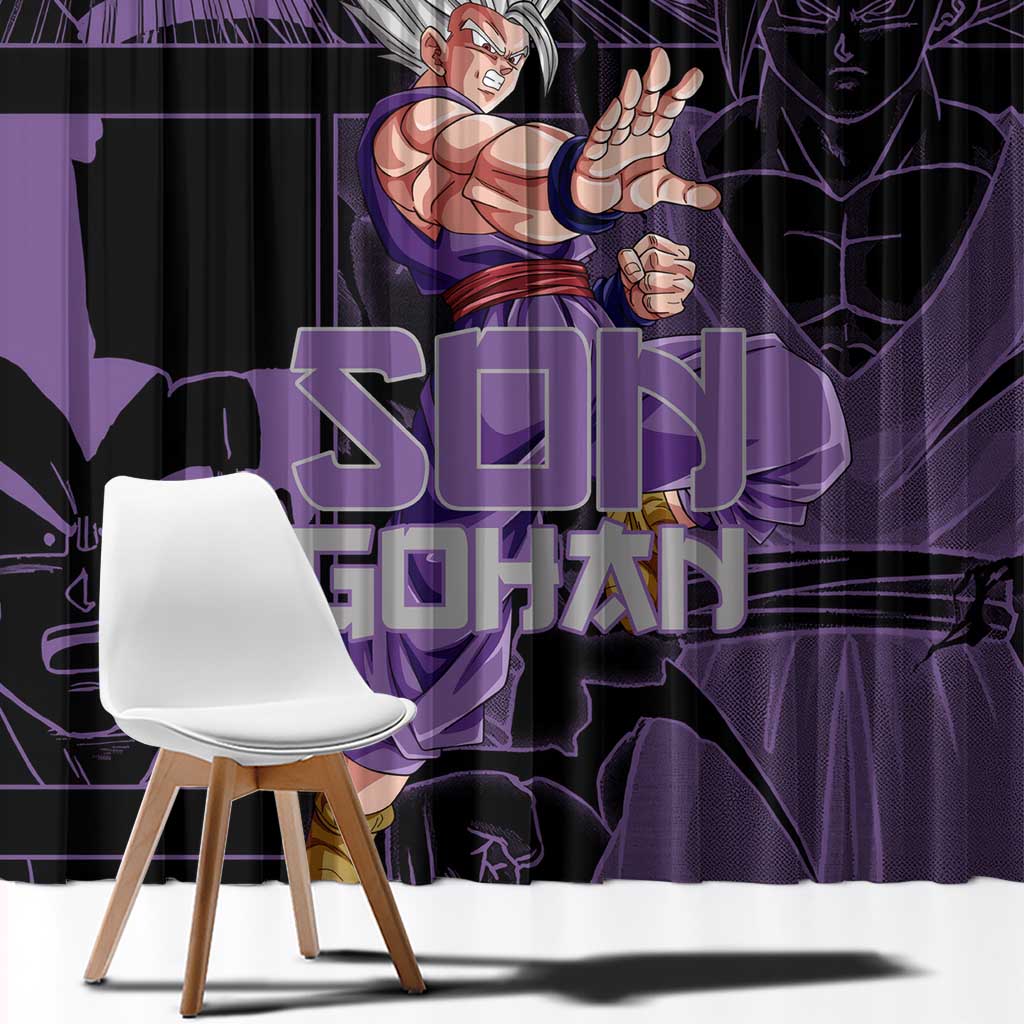 Son Gohan - Dragon Ball Window Curtain Pattern Anime Mix Manga Style