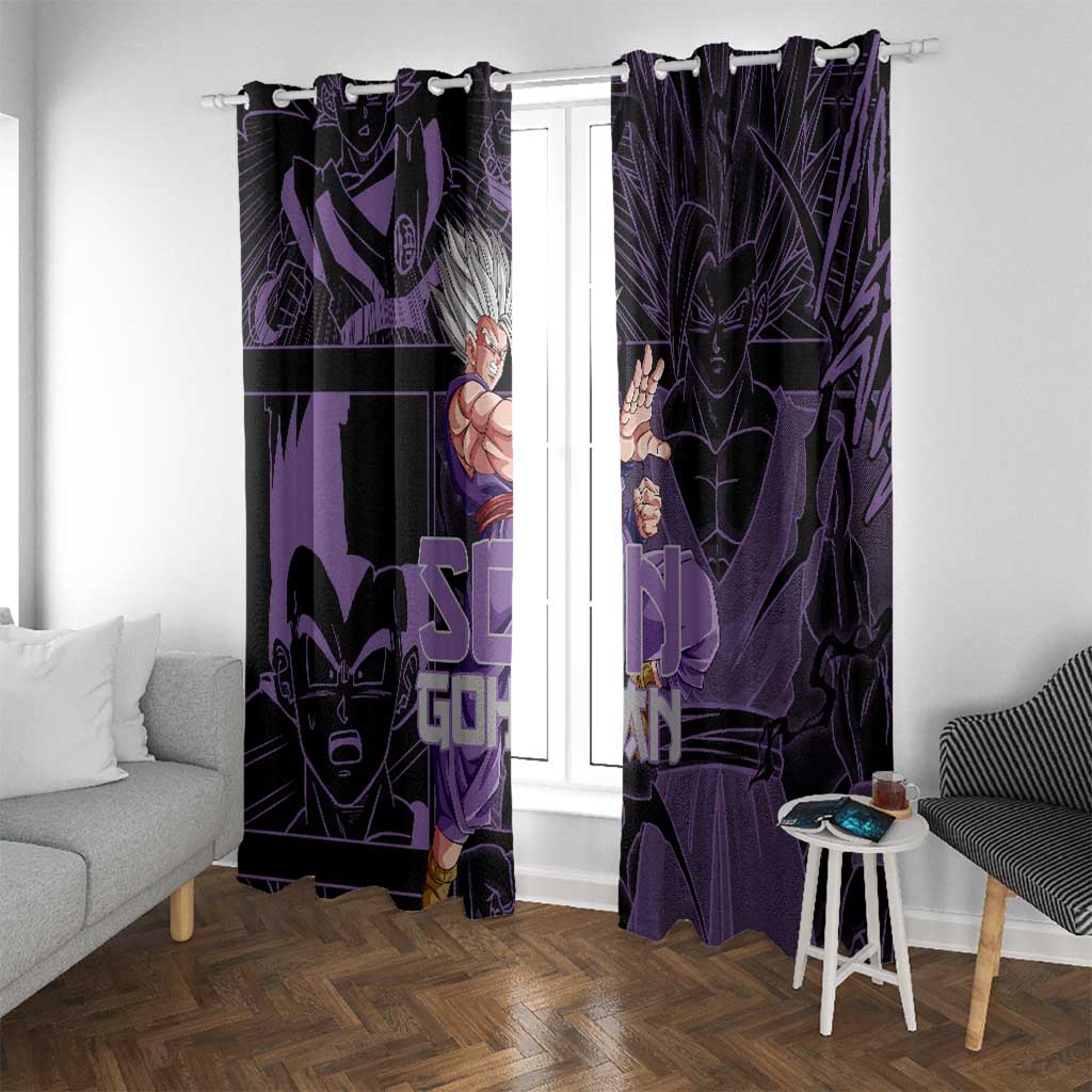 Son Gohan - Dragon Ball Window Curtain Pattern Anime Mix Manga Style