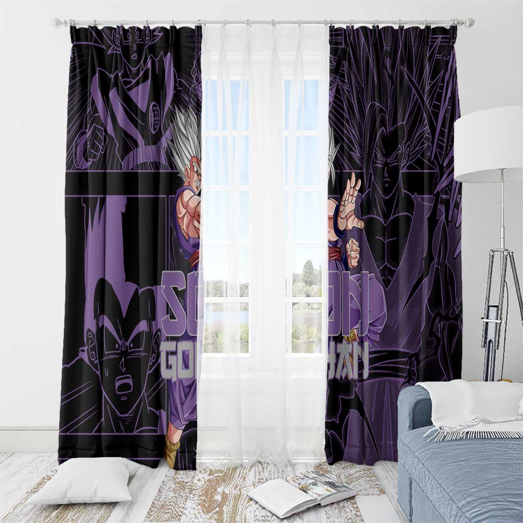 Son Gohan - Dragon Ball Window Curtain Pattern Anime Mix Manga Style