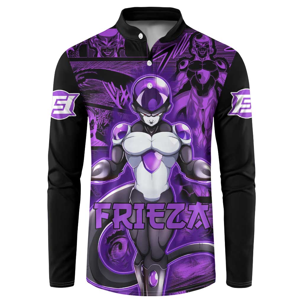 Frieza - Dragon Ball Button Sweatshirt Pattern Anime Mix Manga Style