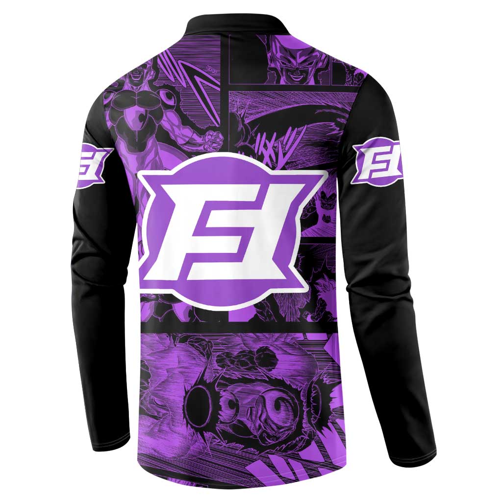 Frieza - Dragon Ball Button Sweatshirt Pattern Anime Mix Manga Style