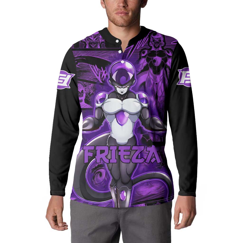 Frieza - Dragon Ball Button Sweatshirt Pattern Anime Mix Manga Style