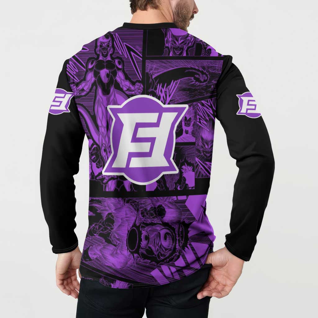 Frieza - Dragon Ball Button Sweatshirt Pattern Anime Mix Manga Style