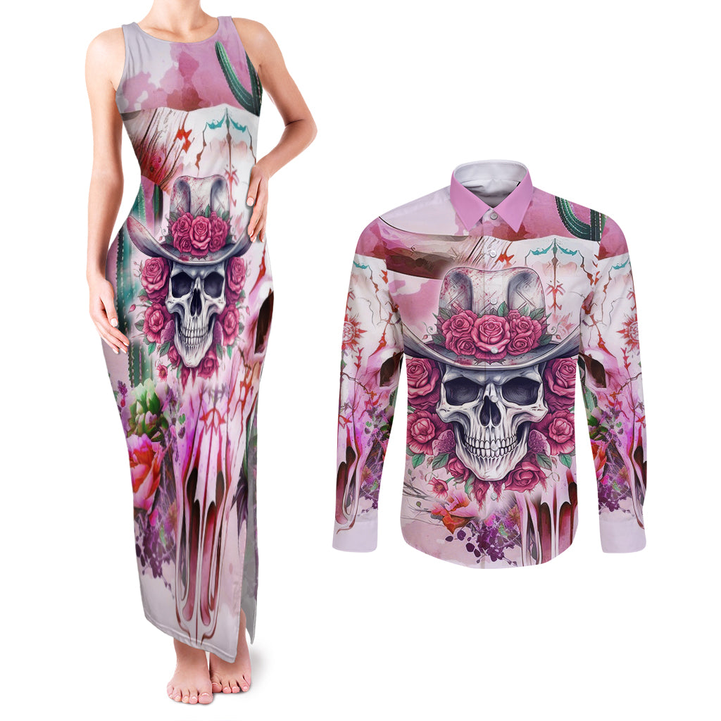 i-may-not-be-perfect-but-at-least-i-am-not-fake-skull-couples-matching-tank-maxi-dress-and-long-sleeve-button-shirts