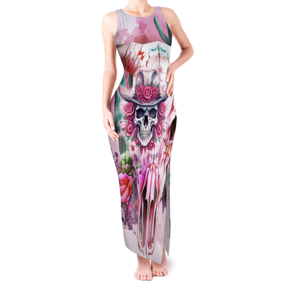 i-may-not-be-perfect-but-at-least-i-am-not-fake-skull-tank-maxi-dress
