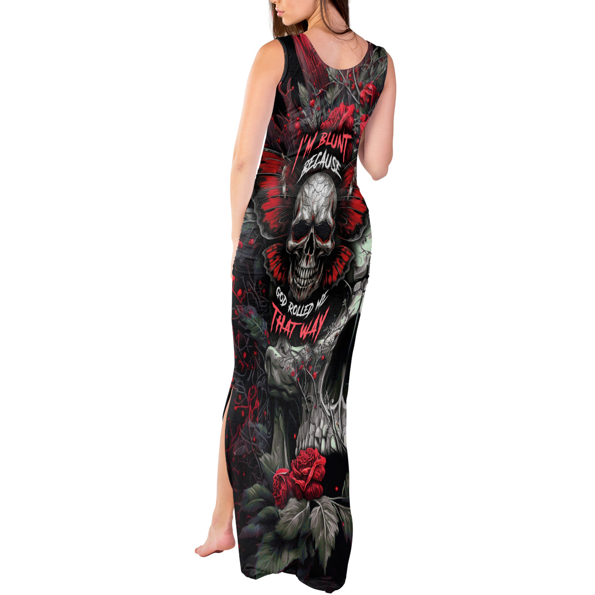 im-blunt-because-god-rolled-me-that-way-skull-tank-maxi-dress