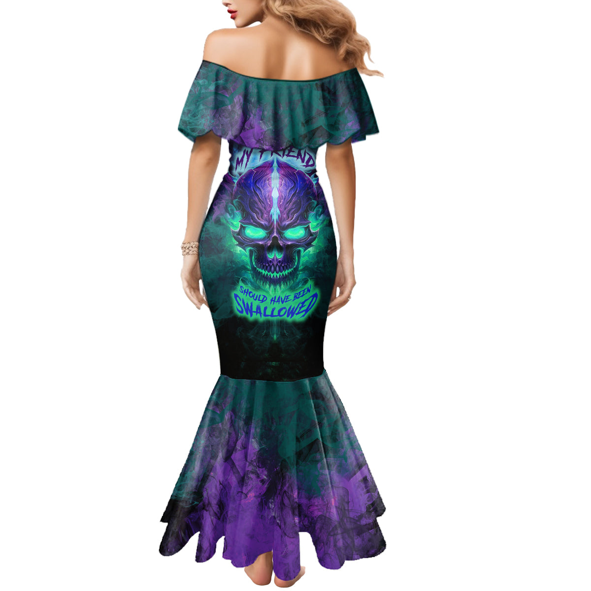 you-my-friend-should-have-been-swallowed-skull-mermaid-dress
