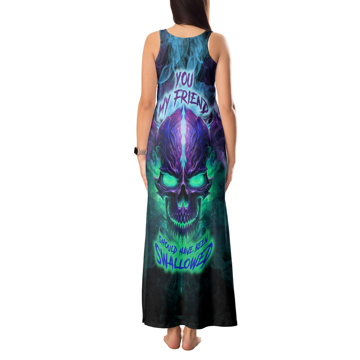you-my-friend-should-have-been-swallowed-skull-tank-maxi-dress
