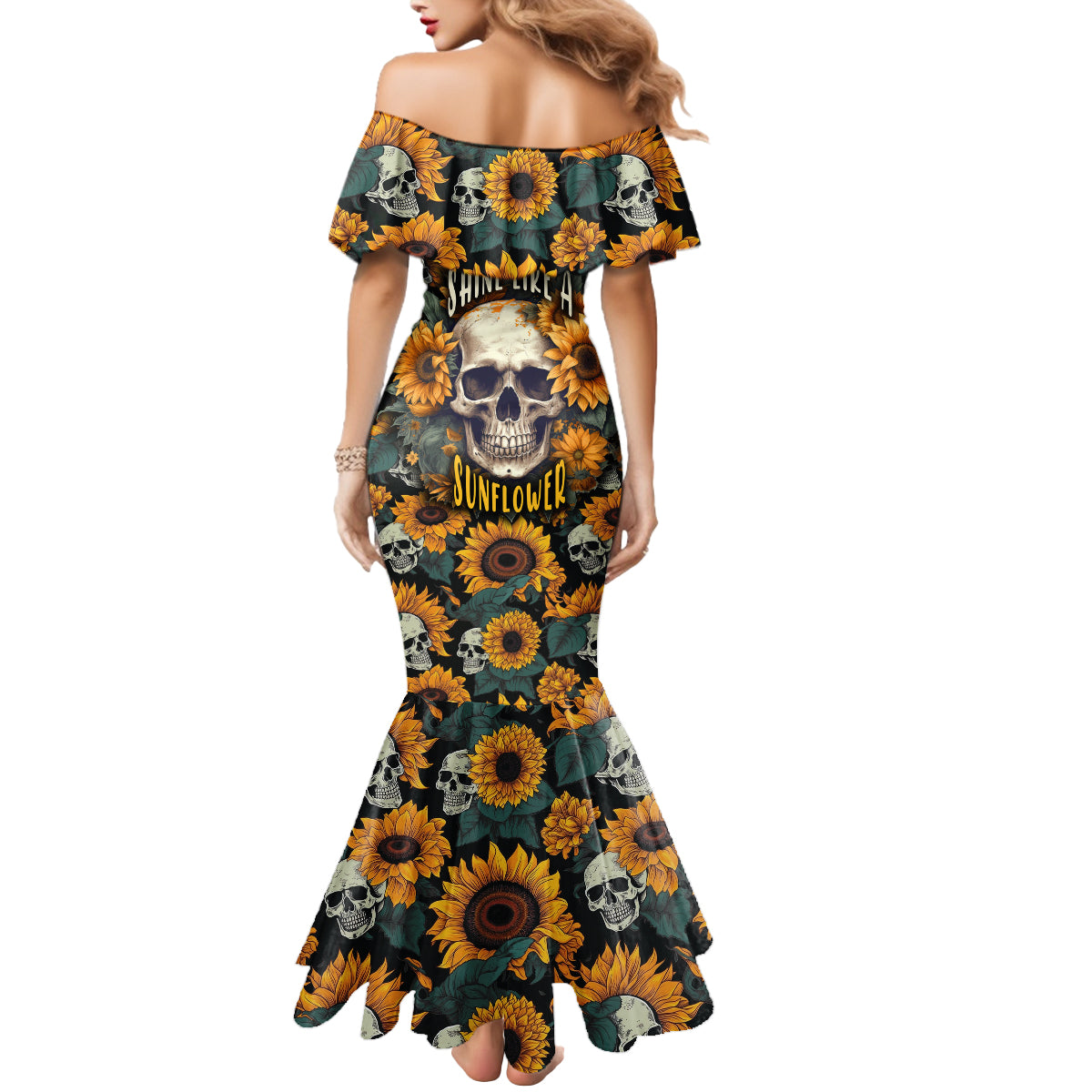 shine-like-a-sunflower-skull-mermaid-dress