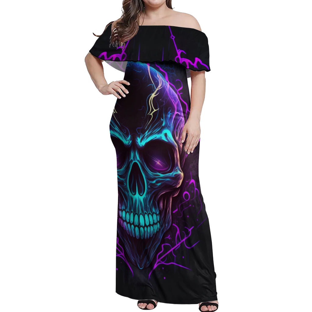 music-is-my-only-friend-skull-off-shoulder-maxi-dress